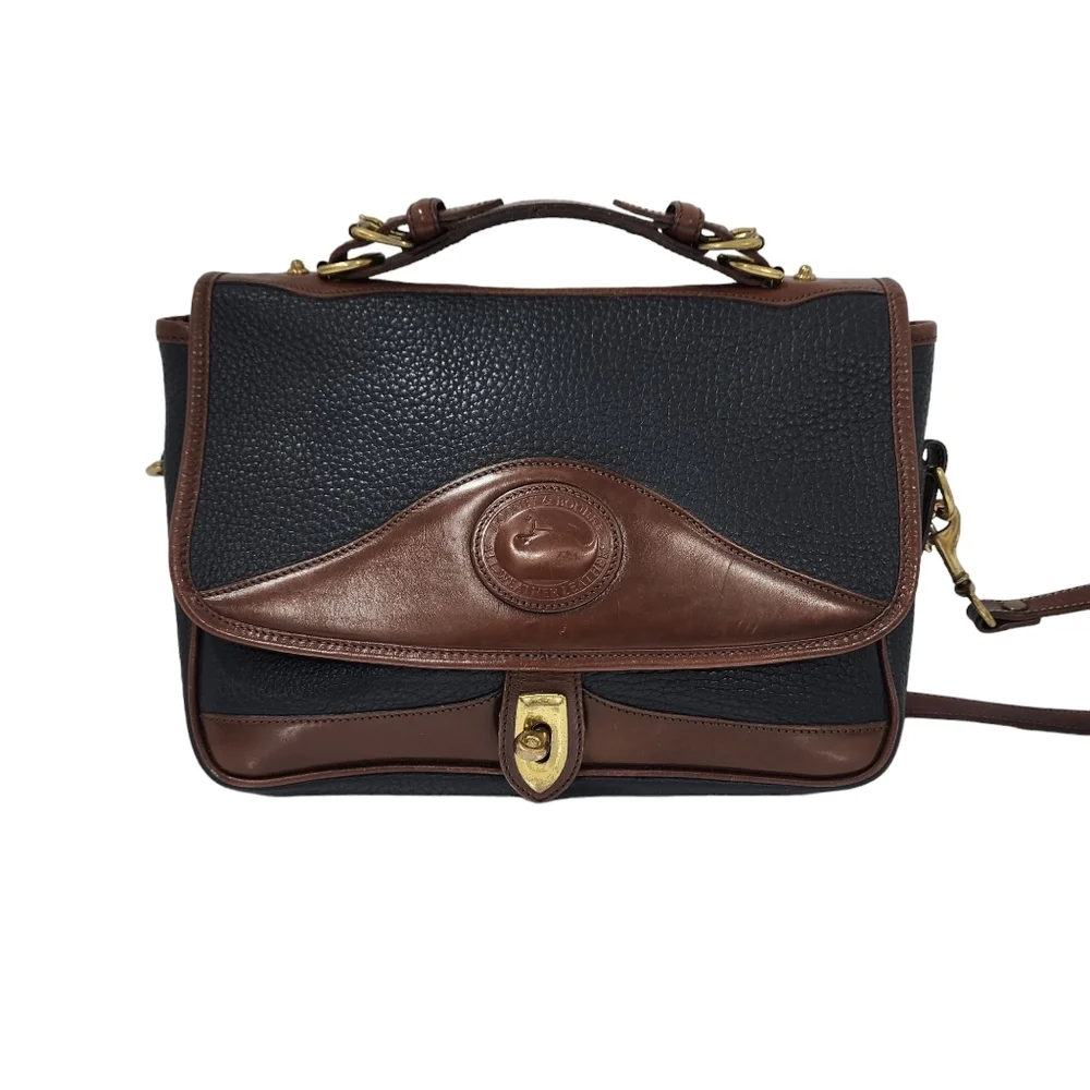 DOONEY & BOURKE VINTAGE PEBBLE LEATHER SATCHEL SHOULDER BAG